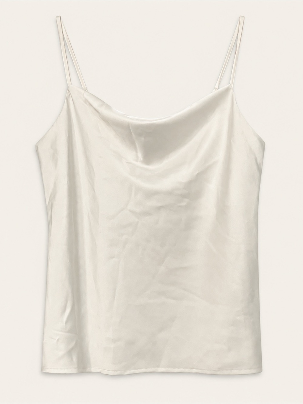 Banana Republic Ivory Satin Cowl-Collar Camisole